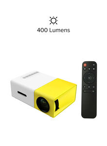 docooler YG300 Portable QVGA LED 400 Lumens Projector With Remote Control YG300 White/Yellow