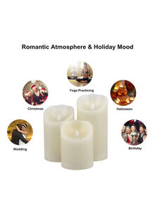 ME TO YOU 3-Piece Colour Changing Flameless Candle Set White