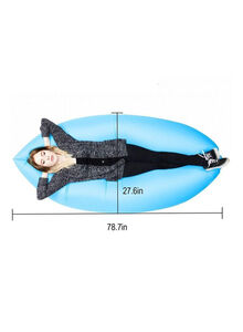 Generic Portable Inflatable Sofa Mattress Blue