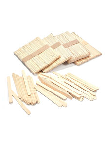 CYTHERIA 50-Piece Wooden Ice Cream Popsicle Stick Beige 114millimeter