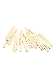 CYTHERIA 50-Piece Wooden Ice Cream Popsicle Stick Beige 114millimeter