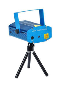 Generic Mini Adjustment LED Laser Projector Blue 13x5.2x9.2millimeter