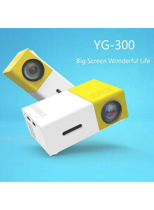 Generic Portable Mini LCD Projector Yellow/White