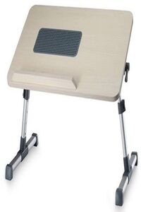 Generic Laptop Folding Chair With Cooling Fan Beige/Grey