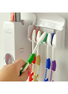 Generic Automatic Squeezing Toothpaste Dispenser White