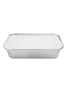 falcon 10-Piece 204 Extra Thick Food Storage Lid Container Silver/White 6.3x7.5x3.5inch