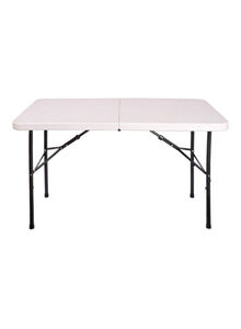 Generic Portable Plastic Folding Table White/Black