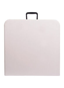 Generic Portable Plastic Folding Table White/Black