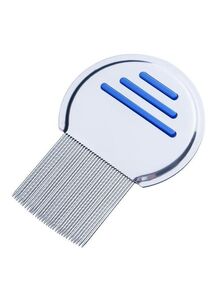 Generic Stainless Steel Lice Comb Silver/Blue