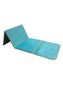 ALJUNAIFI 2-In-1 Foldable Prayer Backrest And Mat Blue 70 x 110cm