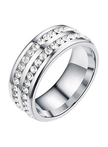 Generic Titanium Steel Diamond Ring