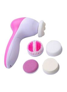 Generic 5-In-1 Electric Face Massager White/Pink