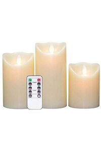 Generic Pack Of 3 Electric LED Candles White