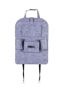 Generic Car Auto Seat Back Multi-Pocket Storage Bag Holder Accessory Light Gray