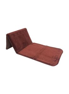 Generic Foldable Prayer Mat With Backrest Brown 145x54centimeter