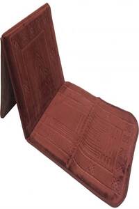 Generic Foldable Prayer Mat With Backrest Brown 145x54centimeter