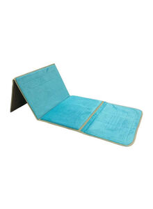 Generic Foldable Prayer Mat And Backrest 2 in 1 Light Blue 54×114centimeter