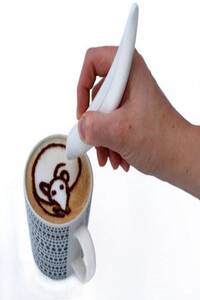 Generic Coffee And Caputcino Art Pen White