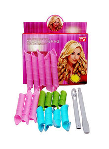 Generic Magic Leverag Curlers Hair Rollers Pink/Green/Blue