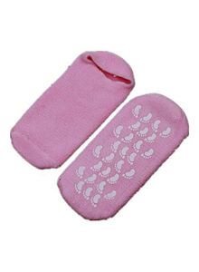Generic Moisturizing Treatment Gel Spa Socks Pink
