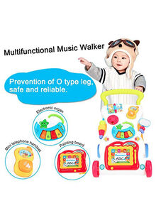 Generic Portable Adjustable Non-Slip Lightweight Multifunctional Musical Walker For Toddler 41x30x8.5inch