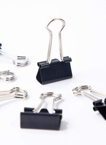 deli 12-Piece Paper Clip Set Black/Silver