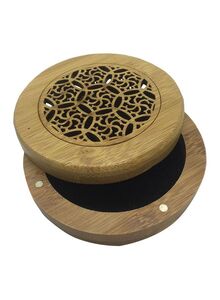 boscage Wooden Incense Stick Burner Case Storage Box Brown 9 x 9centimeter