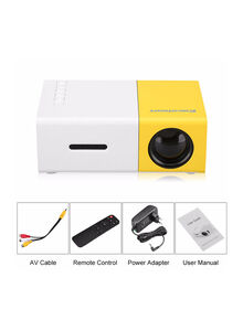 Unic Full HD LCD Projector 600 Lumens YG300 White/Yellow