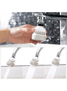 Generic Adjustable Water Faucet Tap Filter White/Beige