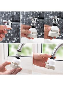Generic Adjustable Water Faucet Tap Filter White/Beige