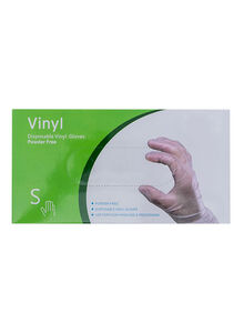 Generic 70-Piece Disposable Vinyl Gloves Transparent Small
