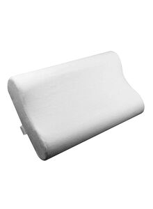 Generic Velour Memory Foam Soft Neck Relief Pillow White