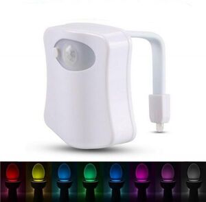 Generic Colour Changing Motion Sensor Toilet Light Blue/Red/Green
