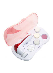 Cnaier 6-In-1 Electric Face Massager White/Red