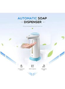 Generic Automatic Soap Dispenser White/Blue 21.1x12.8x8.4cm