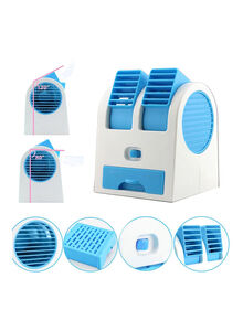 Generic Portable Air Cooler With USB Fan 2.5W White/Blue