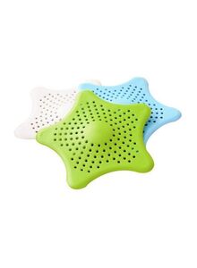 Generic Pack Of 3 Silicone Drain Strainer Green/White/Blue