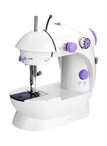 Generic Portable Electric Sewing Machine SM-202A White/Purple