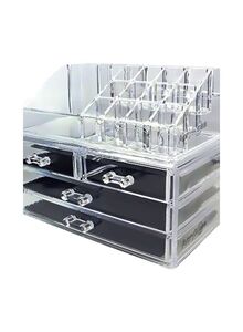 Generic 3-Drawer Cosmetic And Jewellery Storage Organizer Clear