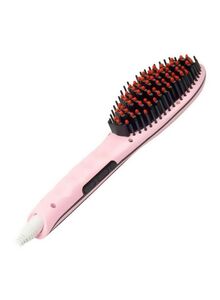 Generic Hair Straightener Brush Pink/Black