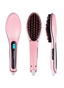 Generic Hair Straightener Brush Pink/Black