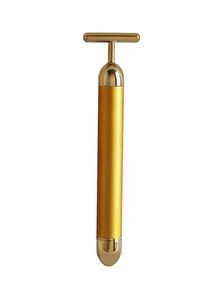 Generic Facial Beauty Roller Massage Stick Yellow/Gold 16centimeter