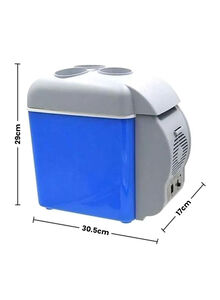 Generic 7.5 Liter Portable Cooling And Warming Refrigerator 6666 Blue/Grey