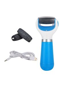 Generic Battery Operated Callus Remover With 2 Heads Blue/White/Black