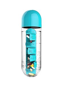 Generic 2-In-1 Plastic Water Bottle With Pill Organizer