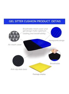 Generic Gel Cushion Honeycomb Shaped Chair Pad Blue