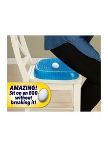 Egg Sitter Gel Flex Seat Cushion Blue 15.5 x 14 x 1.5inch