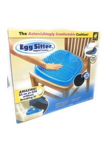 Egg Sitter Gel Flex Seat Cushion Blue 15.5 x 14 x 1.5inch