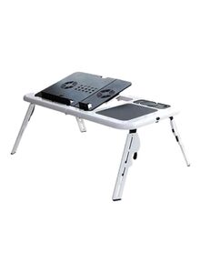 Generic Portable Laptop Desk With Cooling Fan White/Black