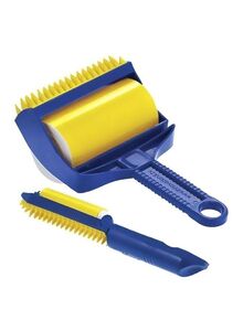 Sticky Buddy 2-Piece Lint Removing Brush Set Yellow/Blue 3.1x4.8x9inch